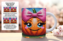 Playful Png For 15oz Mug Wrap , Cute Pumpkin Product Image 1