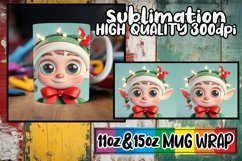 3D Christmas Mug Wrap Sublimation 11oz 15oz Design Product Image 1
