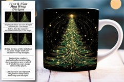 Golden Christmas Delight: Sublimation Mug Wrap Product Image 1