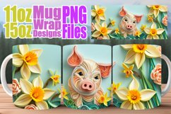 Colorful Easter 3D Mug Wrap Sublimation - Happy Vibes Product Image 1