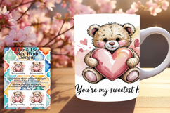 Sophisticated 15oz Mug Wrap Png Design , Valentines Day Product Image 1