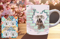 Dynamic 11oz Mug Wrap Png Template , Cute Dog Product Image 1