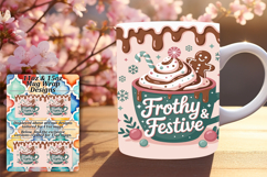 Vibrant 11oz Mug Wrap Png Artwork , Holiday Product Image 1