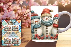 Holiday Gingerbread Man Mug Wrap 11oz/15oz Winter Art Product Image 1