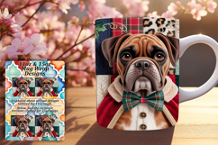 Joyful 15oz Mug Wrap Png Template , Holiday Pets Product Image 1