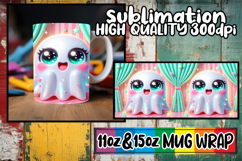 Charming scenes sublimation print wrap, 3D Cute Ghost Product Image 1