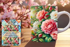 Cute 15oz Mug Wrap Png Artwork , Flower Product Image 1