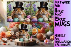 Cheerful Springtime Bunny Mug Design 15oz Product Image 1