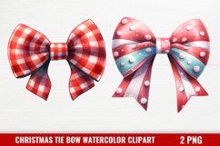 Christmas Tie Bow Sublimation Clipart Product Image 1