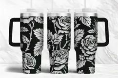 Tumbler laser svg| 40oz Tumbler Vintage Roses flowers wrap Product Image 2