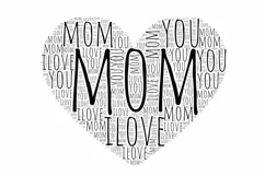 "Heart SVG file for personalized Mother's Day crafts"
