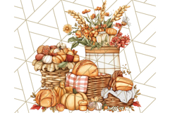 Whimsical Cottagecore Kitchen Clipart, Retro Coral PNG Decor Product Image 2