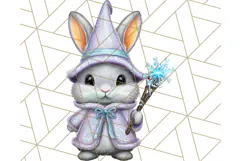 Halloween Bunny Clipart, Cute Bunnies in Costumes PNG Product Image 2