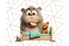 Pet Shop Clipart, Cute Big Eyed Animals, Kawaii Pets PNG Product Image 2