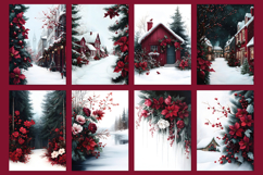 Burgundy Christmas for Card Making, Journals, Crafts, Covers Product Image 3