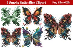 Smoke Butterflies Clipart PNG Product Image 1