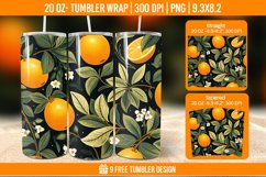 Orange Tumbler Wrap Designs, Sublimation Wrap Product Image 1