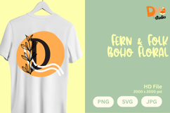 Fern &amp; Folk Boho Floral Monogram Product Image 1