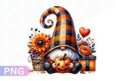 Halloween Gnome Sublimation, Gnome Clipart PNG Product Image 1
