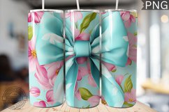 Spring Fling Bow Tumbler Wrap -High Quality 300 Dpi Product Image 1
