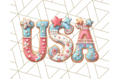 Fourth of July Cookie PNG, Patriotic Clipart USA Treats Png Product Image 2