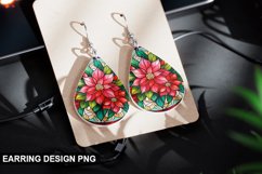 Stained Glass Christmas flowers Earring Design Product Image 1
