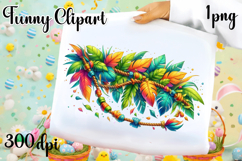 Tropical watercolor leaves clipart Product Image 1