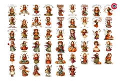 Golden Harvest Autumn Fairy Clipart Bundle Product Image 14