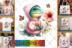 Joyful Sublimation TSHIRT Art, Dino Product Image 1