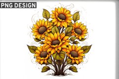 Sunflower Sublimation PNG Design - Sublimation Design Product Image 1