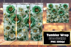 Spring 3D Floral Tumbler Wrap - Sublimation Beauty Product Image 1