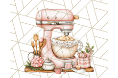 Cottagecore Kitchen Mixer, Apron PNG Clipart, Retro Floral Product Image 2