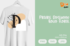 Prairie Rosewood Boho Floral Monogram Product Image 1