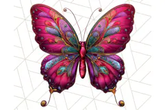 Metallic Butterfly Clipart PNG Clipart, Vibrant Butterfly Product Image 2