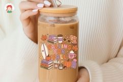 Retro Cozy Fall Clipart - Cute Pumpkin Sublimation Graphics Product Image 8