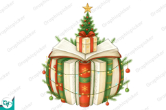Bookish Christmas PNG Christmas Tree PNG, Christmas Book Product Image 5