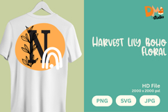 Harvest Lily Boho Floral Monogram Product Image 1