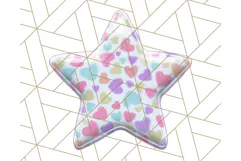 Cute Puffy Star Clipart PNG, 3D Glossy Pastel Stars Clip Art Product Image 2