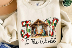 Christian Christmas Manger Sublimation, Jesus Christmas Png Product Image 3