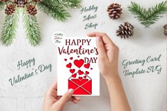 Happy Valentine's Day Card SVG, Greeting Card Template SVG Product Image 4