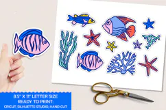 Sea Fishes Sticker Sheet | Underwater Stickers Product Image 2
