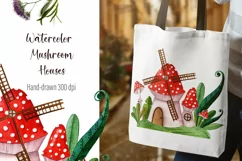 Watercolor Mushroom Houses Sublimation Product Image 4