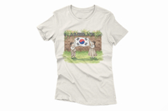 Hanbok Kids Holding Taegeukgi High Wall Scene PNG Product Image 4