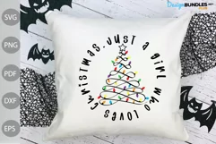 Just A Girl Who Loves Christmas SVG Design / Christmas SVG Product Image 2