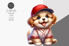 Puppy clipart, Baseball clipart, Sport clipart Product Image 1
