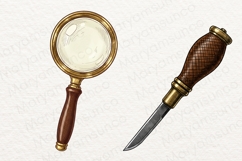 20 Vintage Artisan Tools PNG Bundle | Antique Clipart set Product Image 3
