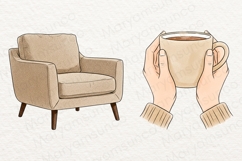 19 Hygge Clipart Bundle | Scandinavian Slow Living PNG Set Product Image 2