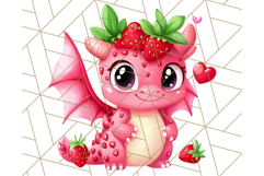 Strawberry Fruit PNG Clipart, Adorable Kawaii Characters Png Product Image 2