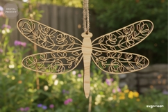 Spring Dragonfly Ornaments SVG Bundle | Glowforge | Laser Product Image 7