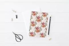 Floral Printable Cards, 4 PNG, Flowers Greeting Cards Product Image 2